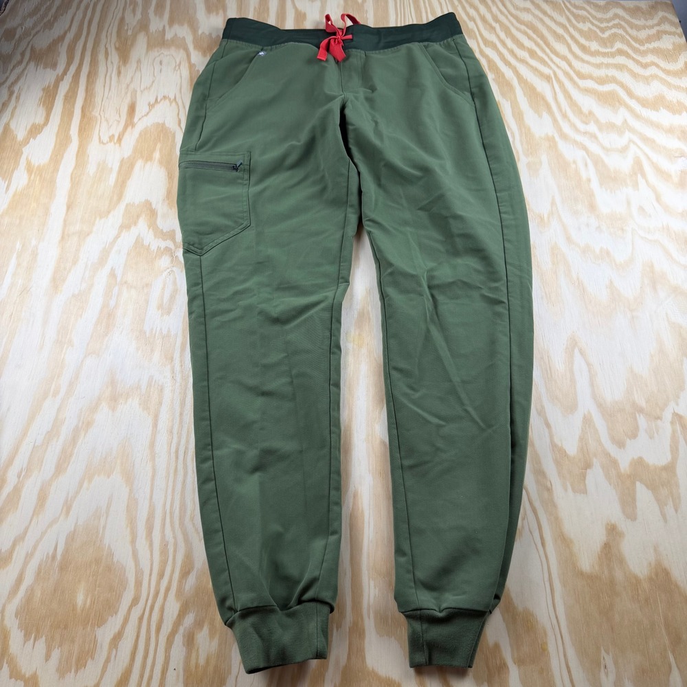FIGS Technical Collection Zamora Jogger Scrub Pants Green Womens Medium Tall MT